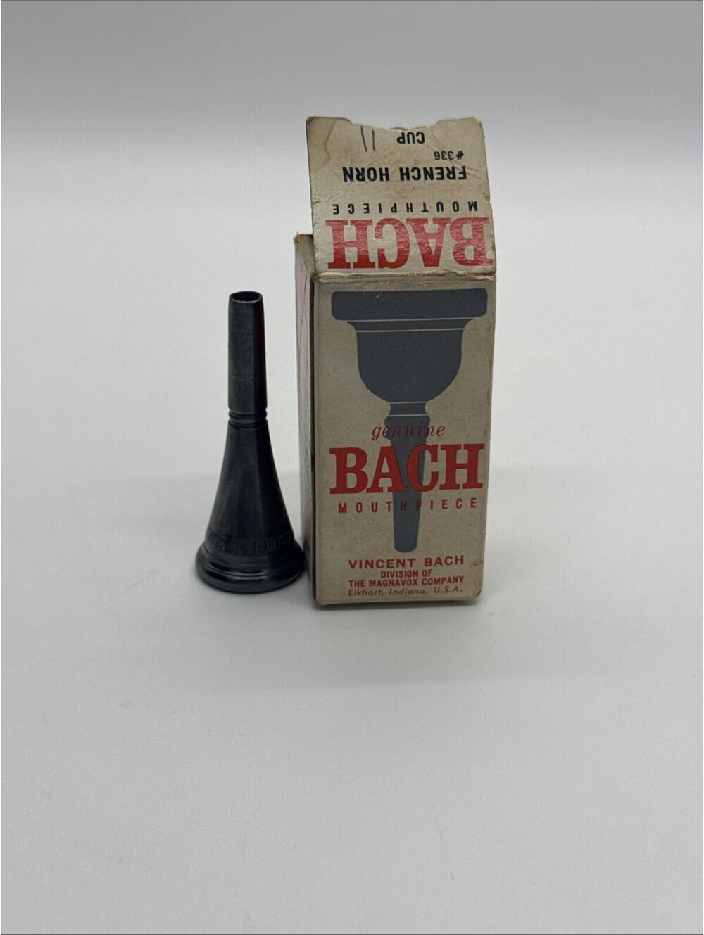 Vintage Vincent Bach French Horn Mouthpiece #11 Cup 336 Magnavox Box Indiana
